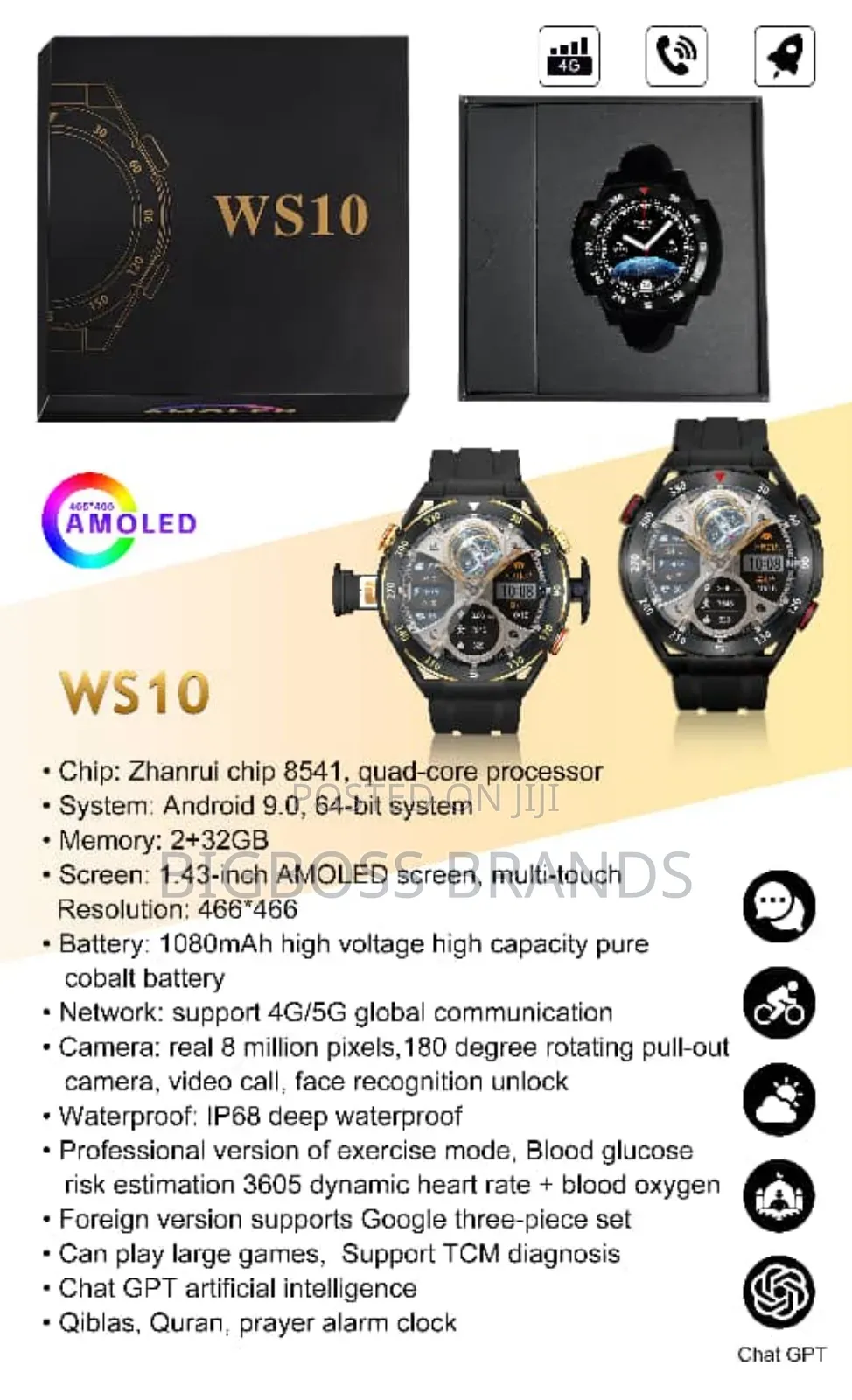 Ws10 SIM Card Smart Watch