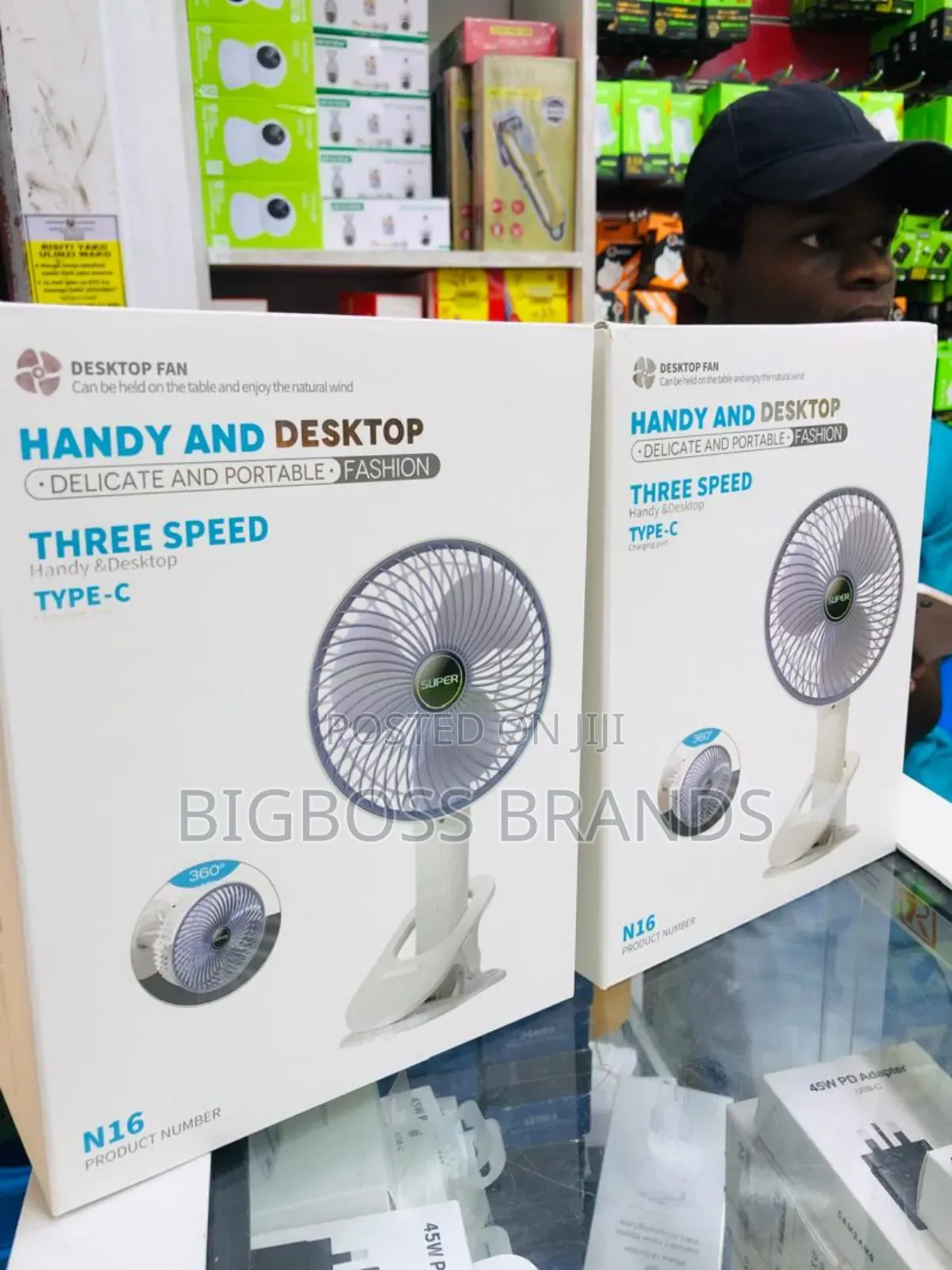 Hand and Desk Top Portable Fan