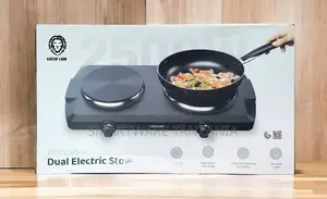 Green Lion Portable Dual Electric Stove 2500w Output - Black