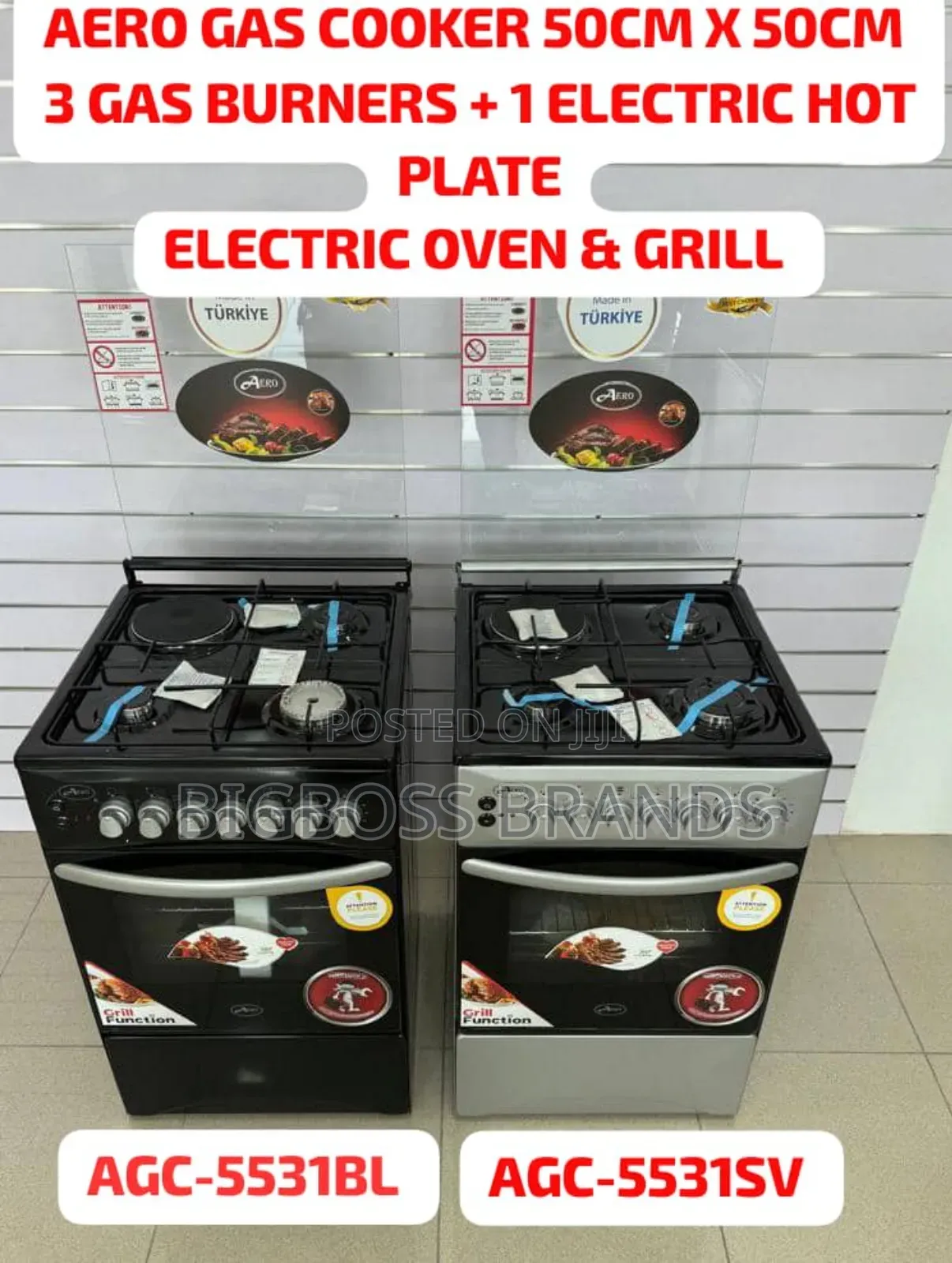 Aero 50cm X 50cm 3 Gas + 1 Electric Oven Grill