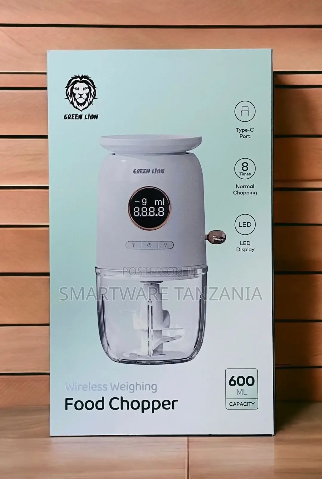 Green Lion Wireless Weighing Food Chopper, 600 Ml Capacity