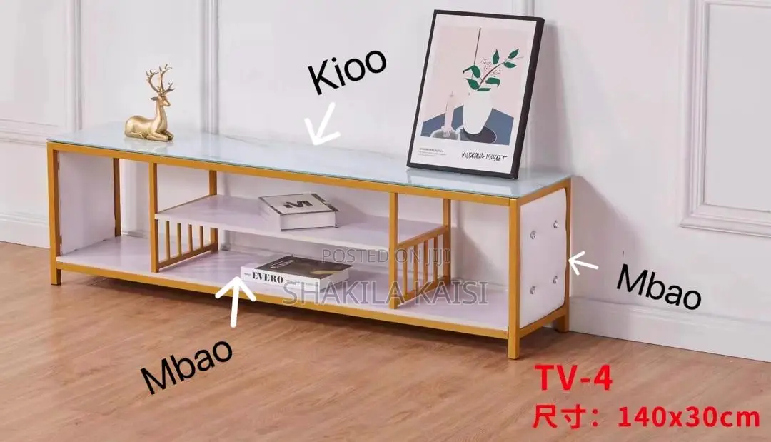 Showcase Tv Stand Kioo Na Mbao