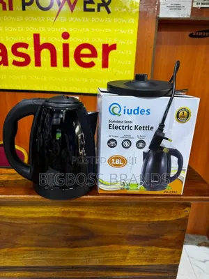 Qiudes Kettle Black Stainless Steel 1.8l