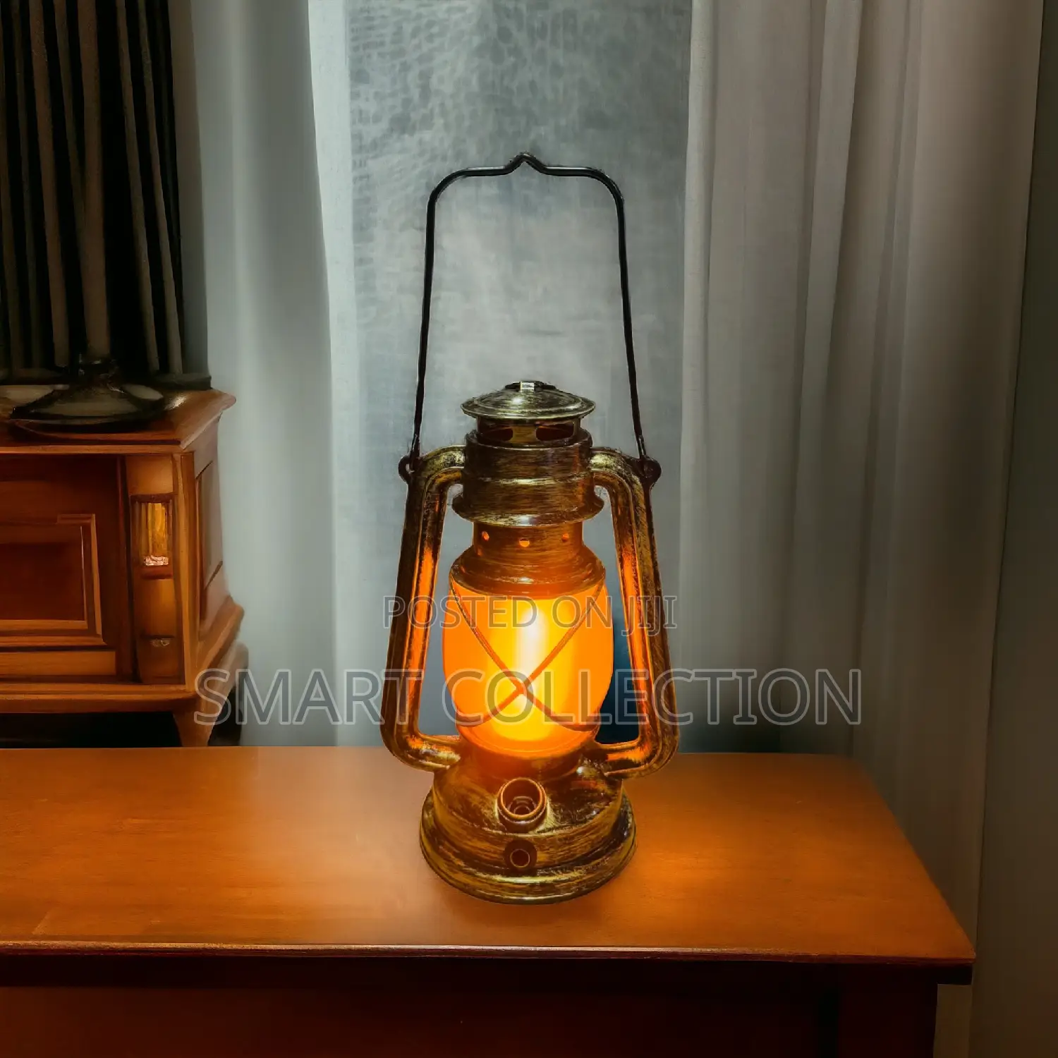Vintage Led Lantern Retro Like Kerosene With Fireplace Mode