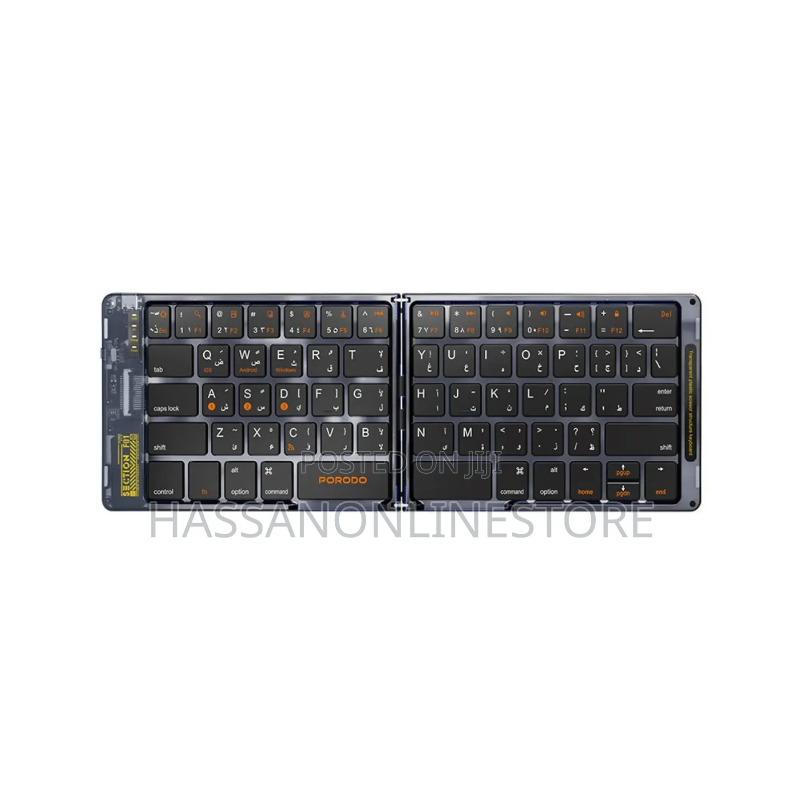 Porodo Crystal Shell Wireless Keyboard
- Black