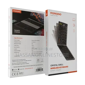 Porodo Crystal Shell Wireless Keyboard
- Black