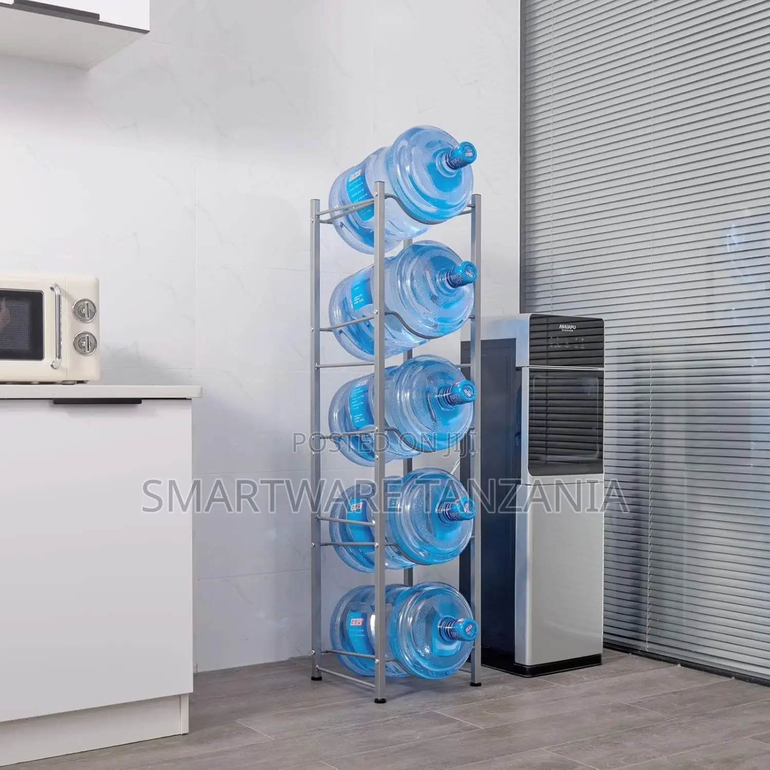 5 Gallon Water Cooler Rack, 5 Tier Water Bottle Storage Rack