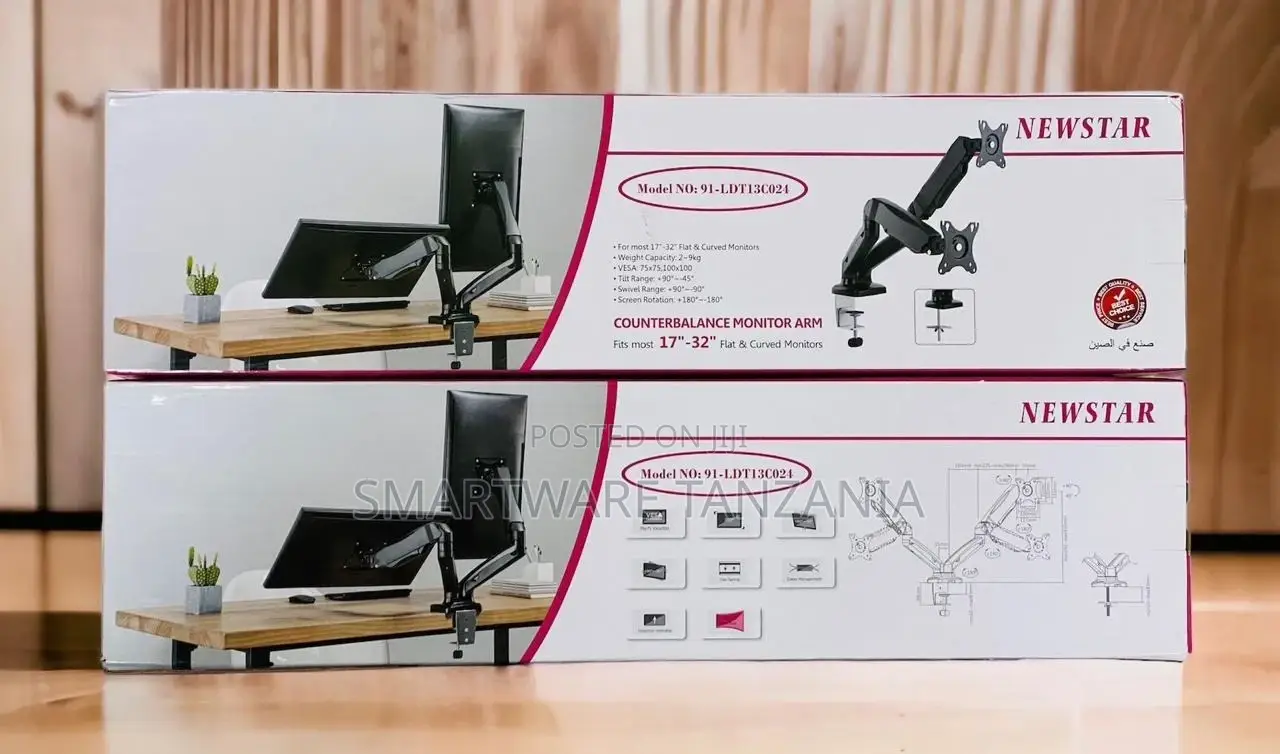 Dual Monitor Stand For Desk Adjustable Spring Monitor Arm