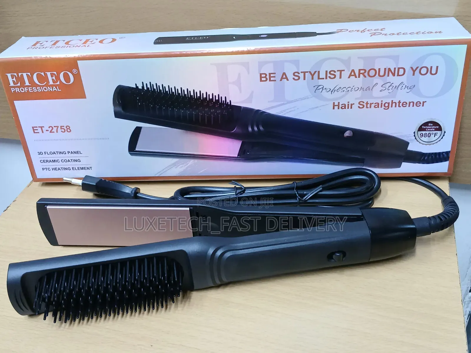 Etceo Professional Hair Straightener, Model Et-2758