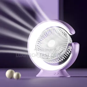 Portable Usb Desk Fan With Lights