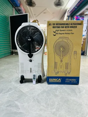Sunca Rechargeable Ultrasonic Misting Fan With Ionizer