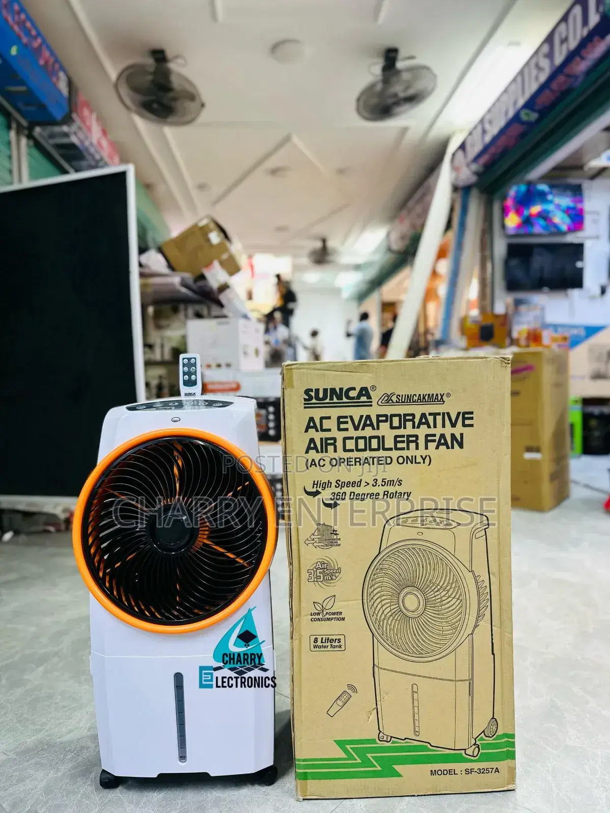 *Sunca Ac Evaporative Air Cooler Fan .Tank Capacity 8l*