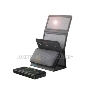 Portable Charger With a Solar Panel for Recharging
