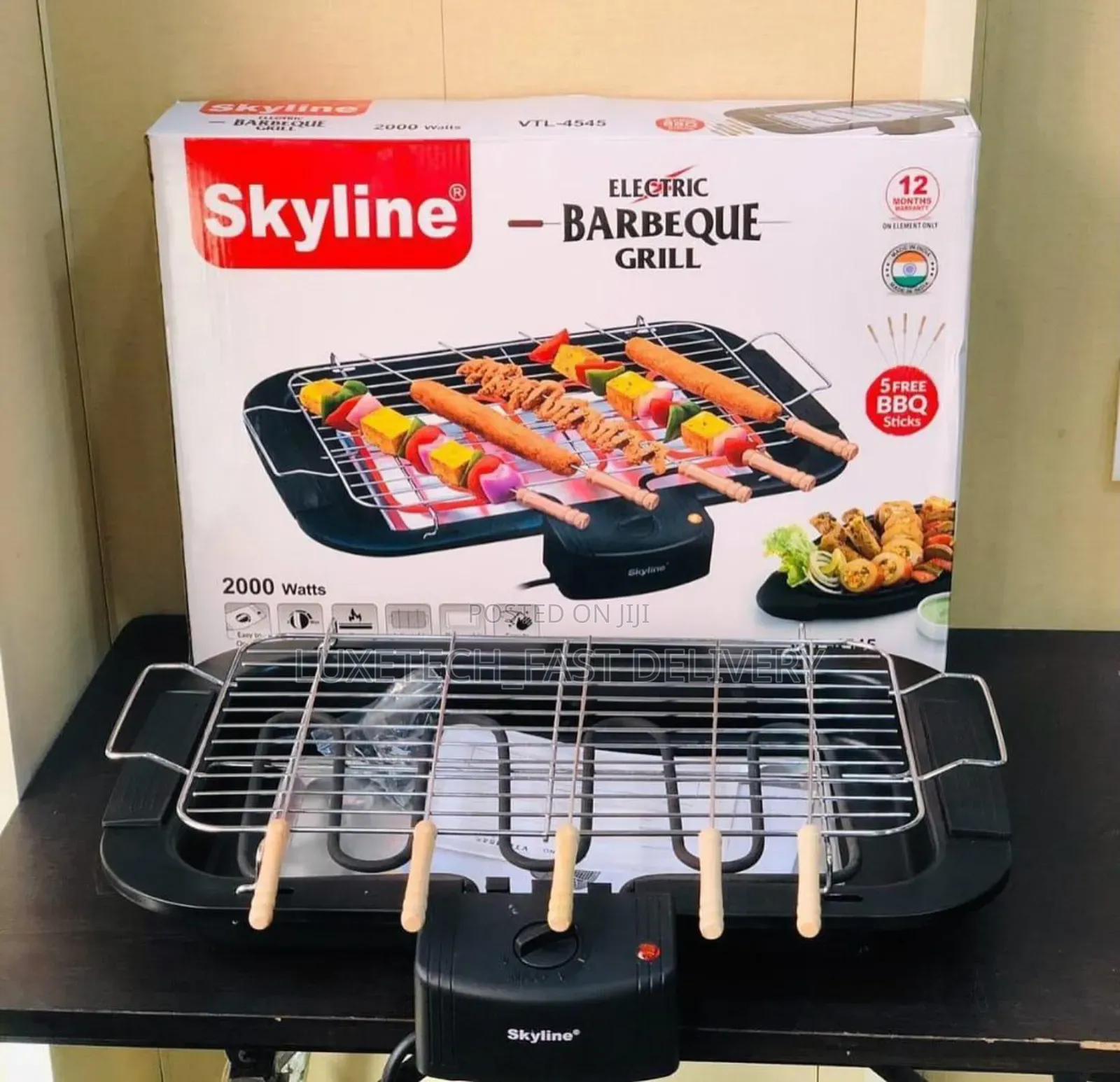 Skyline Electric Barbecue Grill for Indoor Grilling