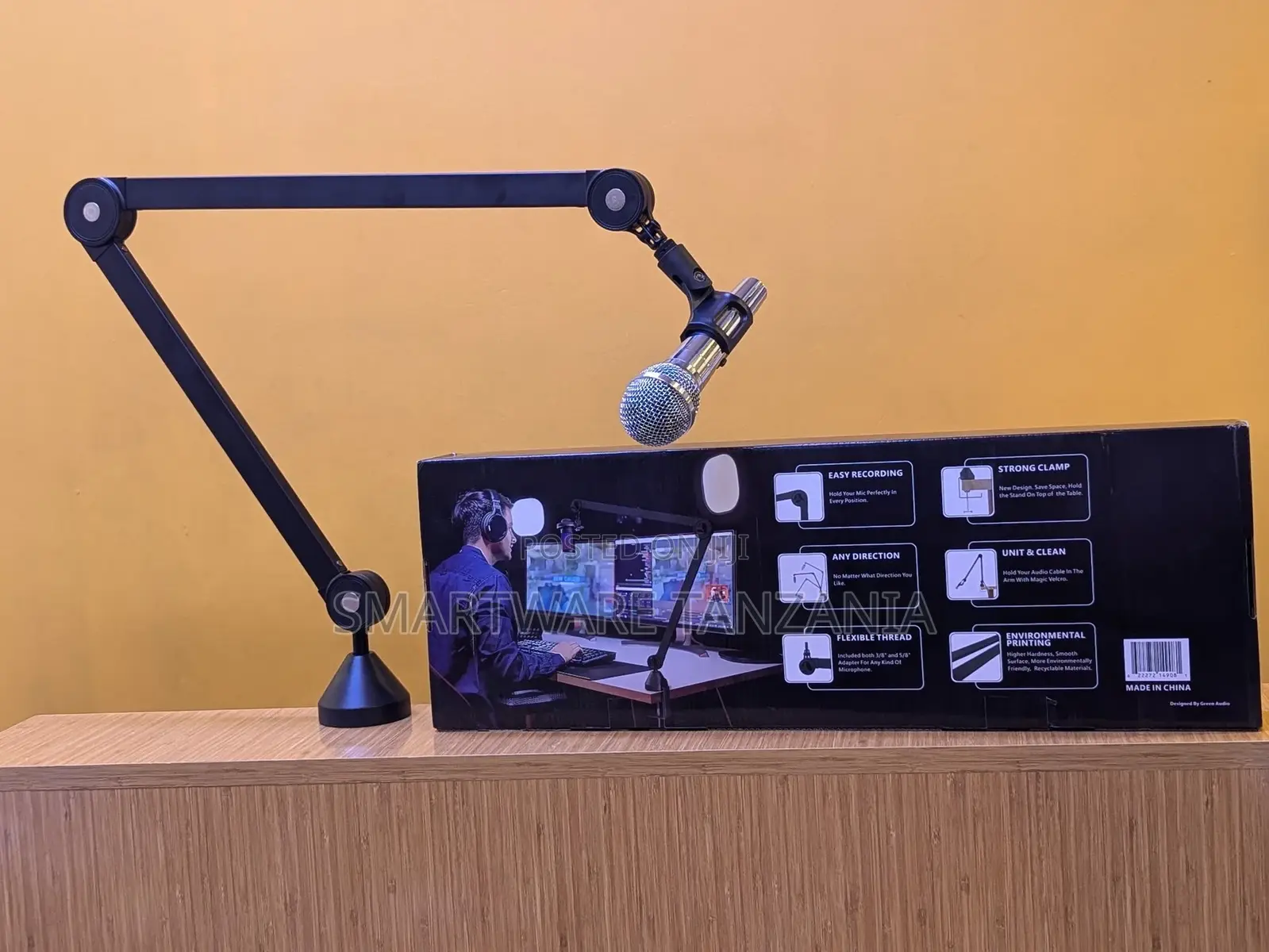 Mic Boom Arm With Desk Mount For Podcast Mic Arm Stand