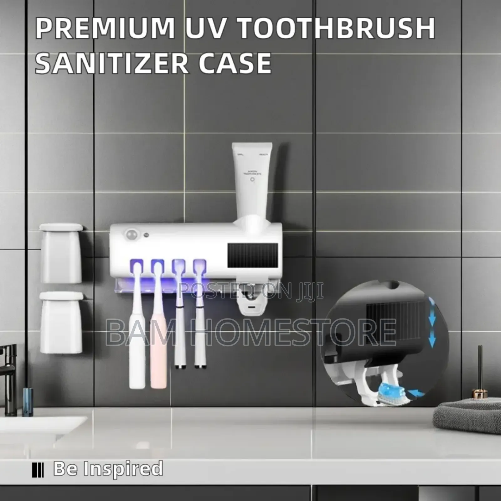 Toothbrush Sterilizers+ Toothpaste Dispenser