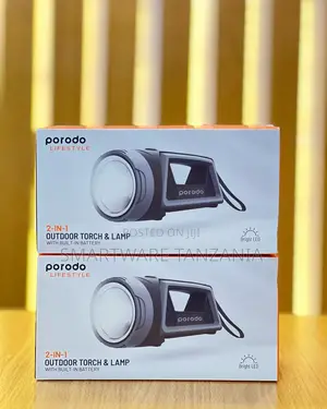 Porodo 2-in-1 Outdoor Torch Lamp With Built-in Battery