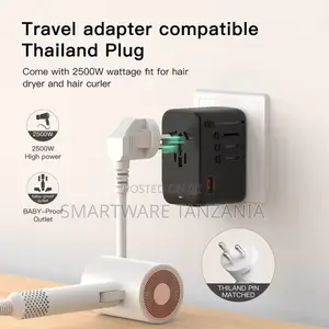 Universal Travel Adapter With Eu/Usa/Uk/Aus Plugs