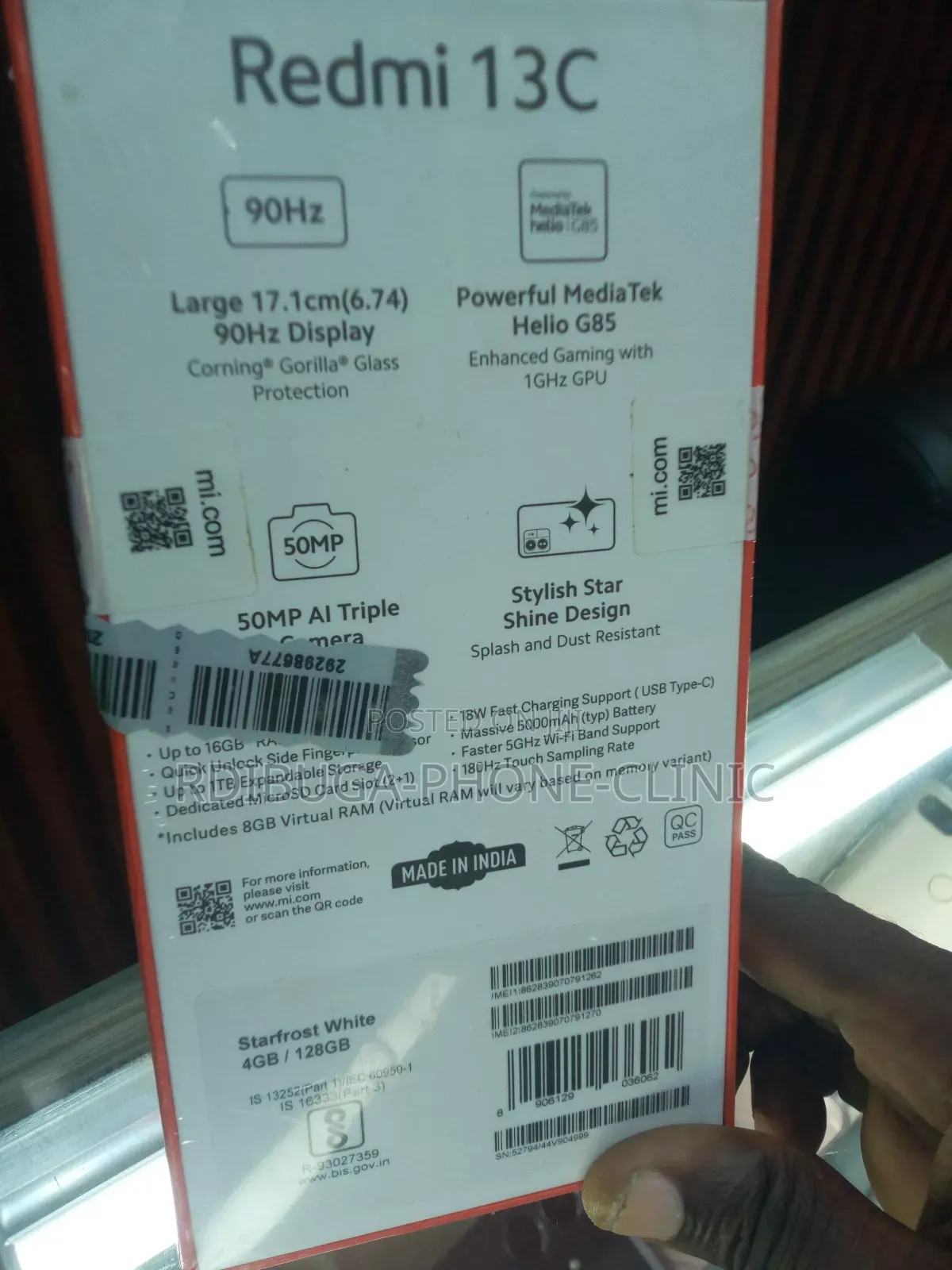 New Xiaomi Redmi 13C 128 GB Black