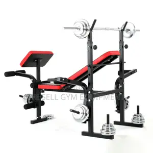 Multifunction Bench and 50kg Weight Set New