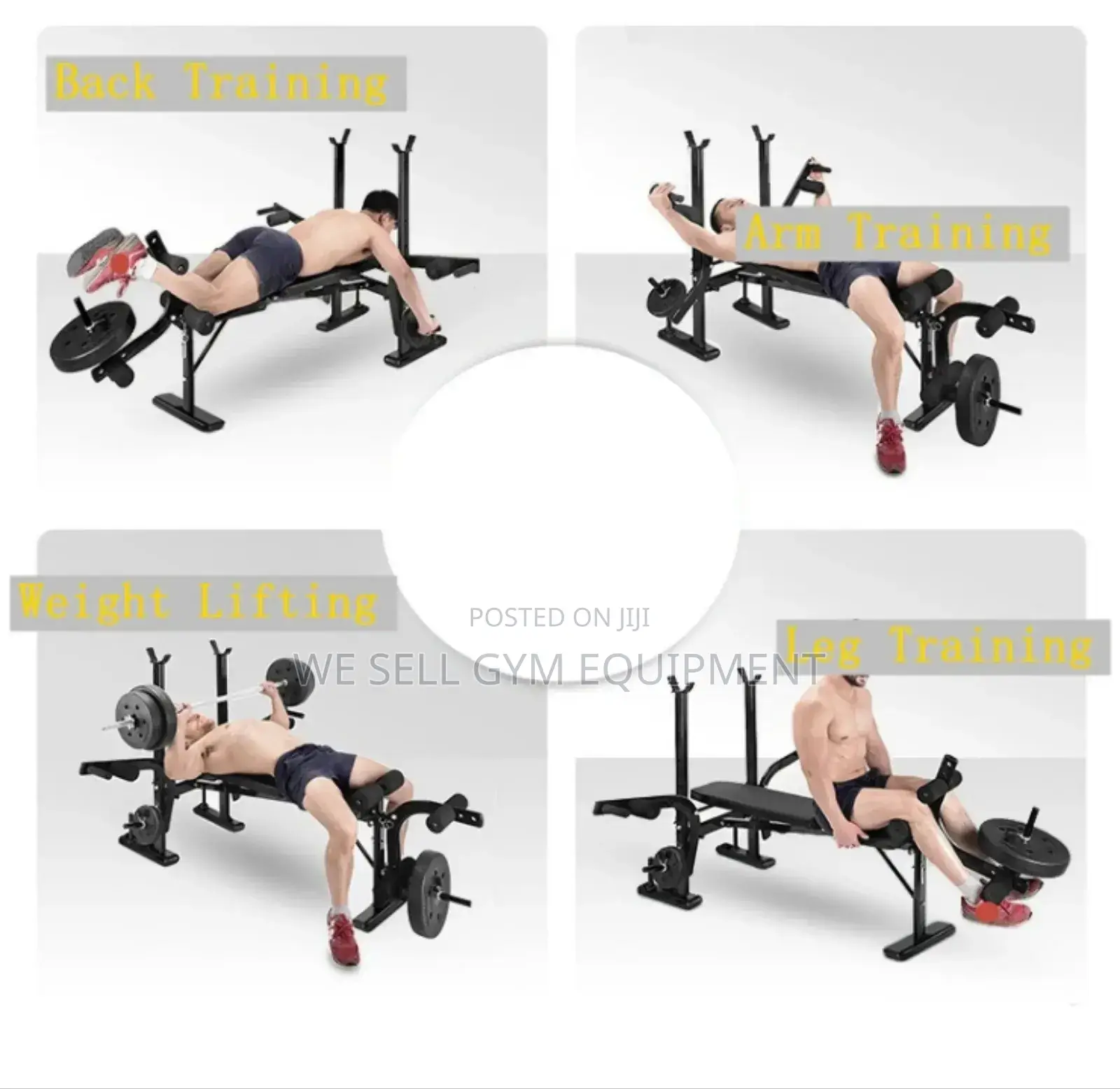 Multifunction Bench and 50kg Weight Set New
