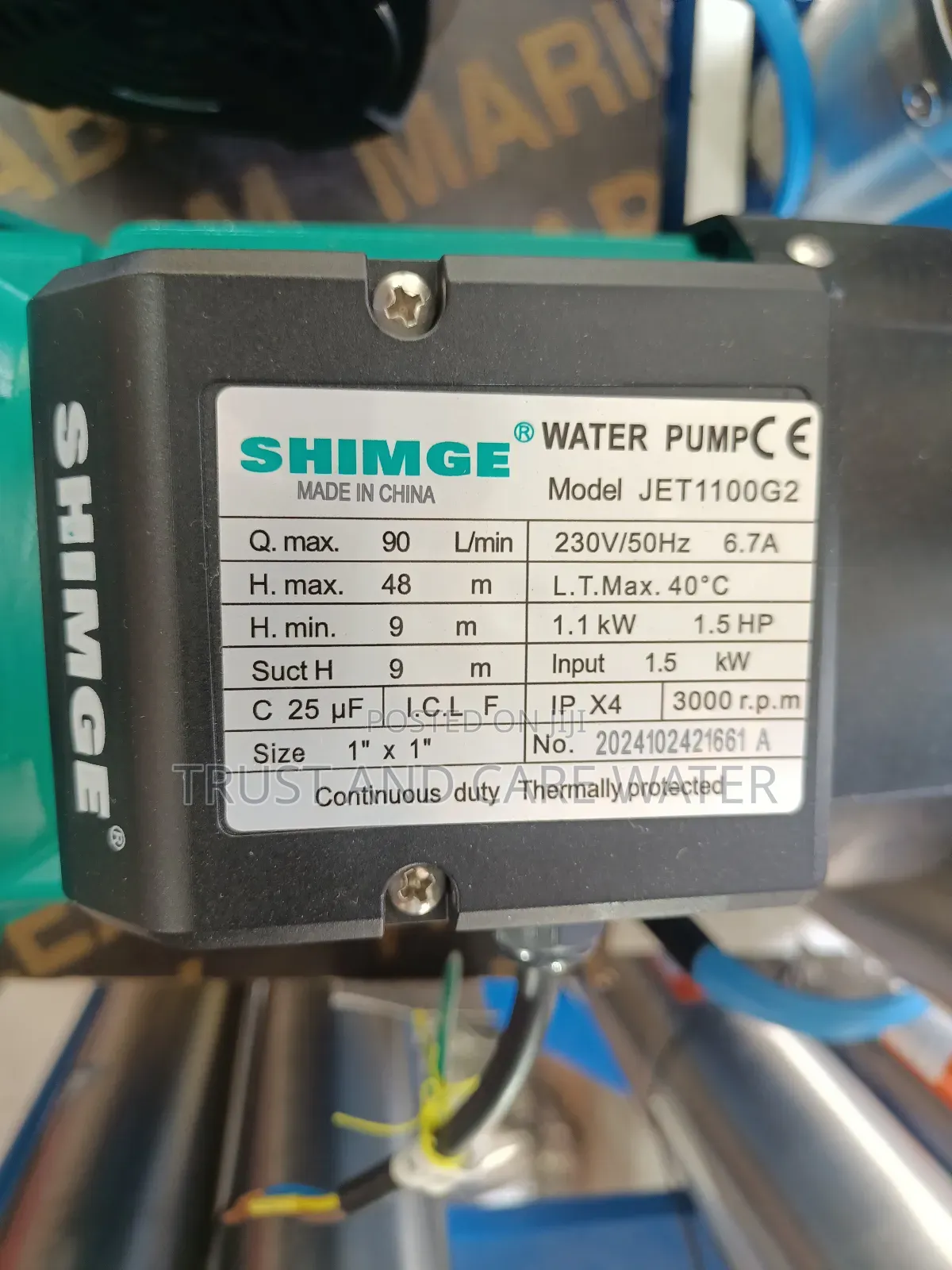 Surface Pump 1.5hp Jet Ya Mafuta Na Maji