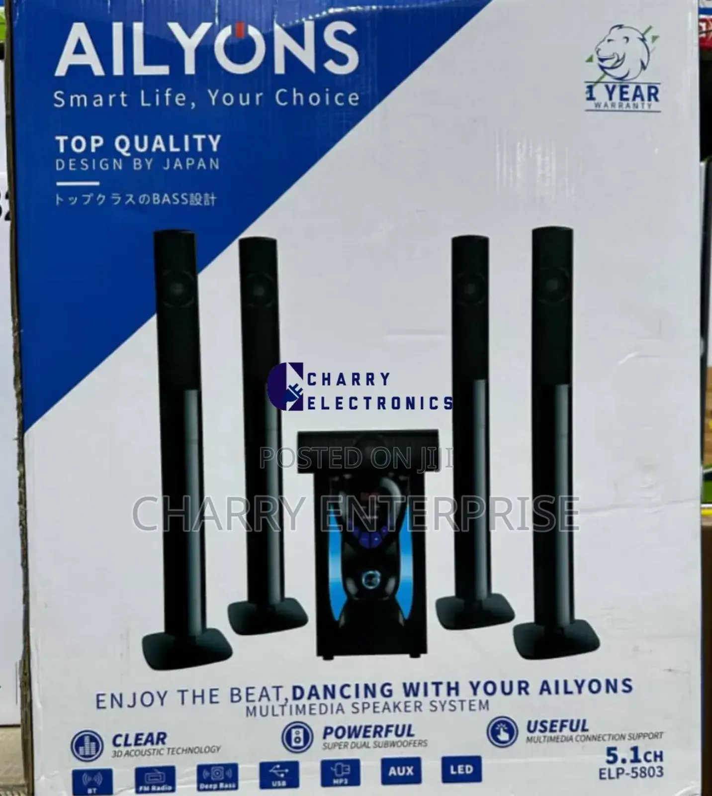 Ailyons Hometheater Multimedia 5.1 Channel Designed by Japan