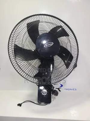 Black Venus Wall Fan 16" 5 Blades 3 Speed