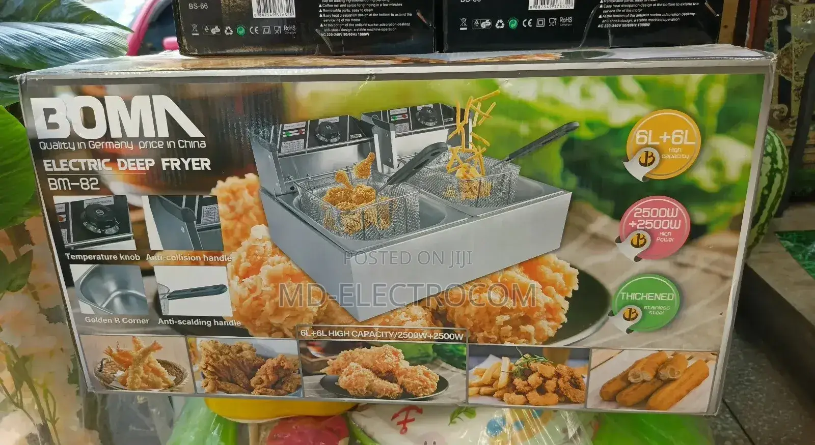 Electric Deep Fryer 6 L + 6 L (Bm-82)