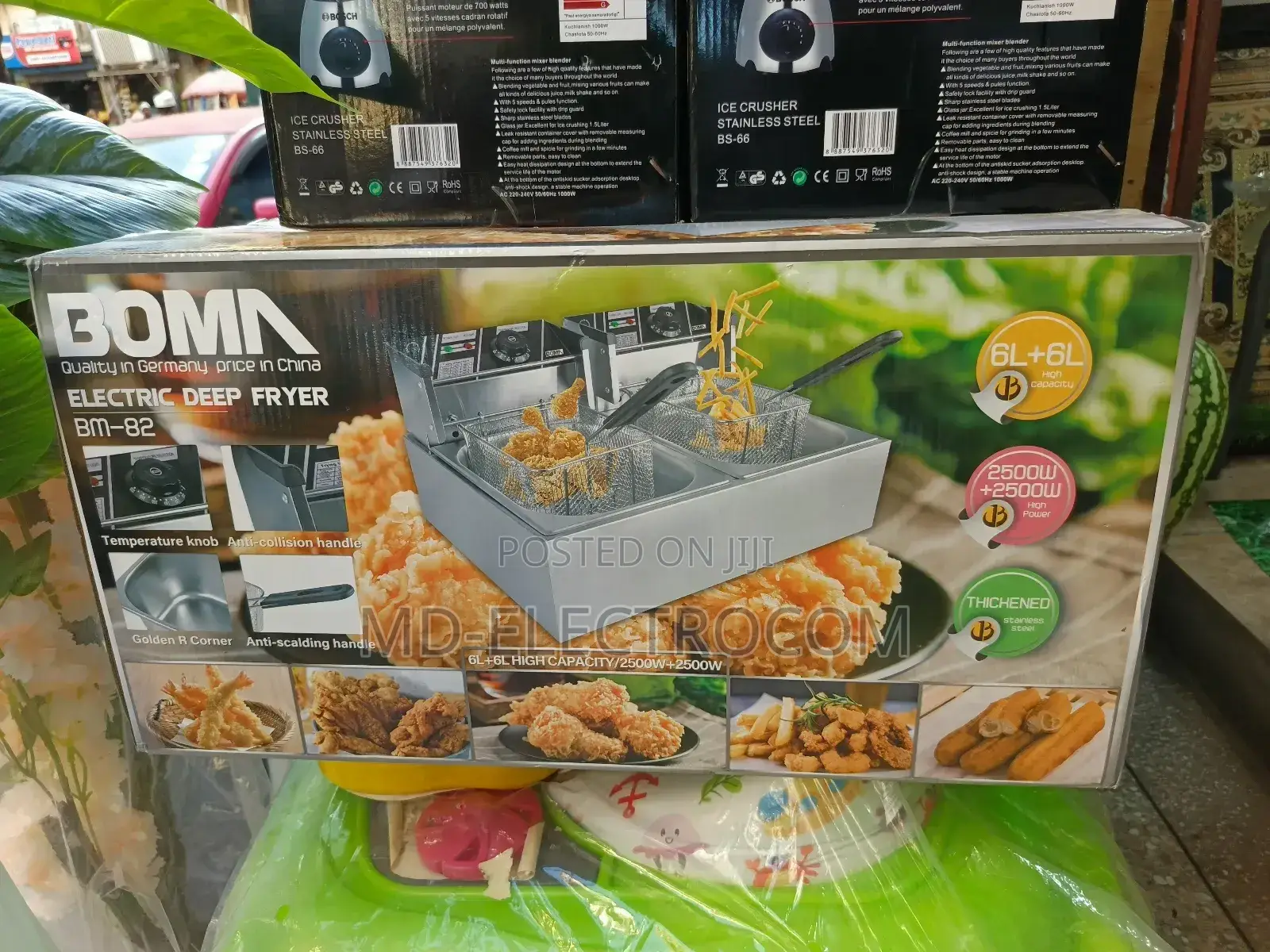 Electric Deep Fryer 6 L + 6 L (Bm-82)