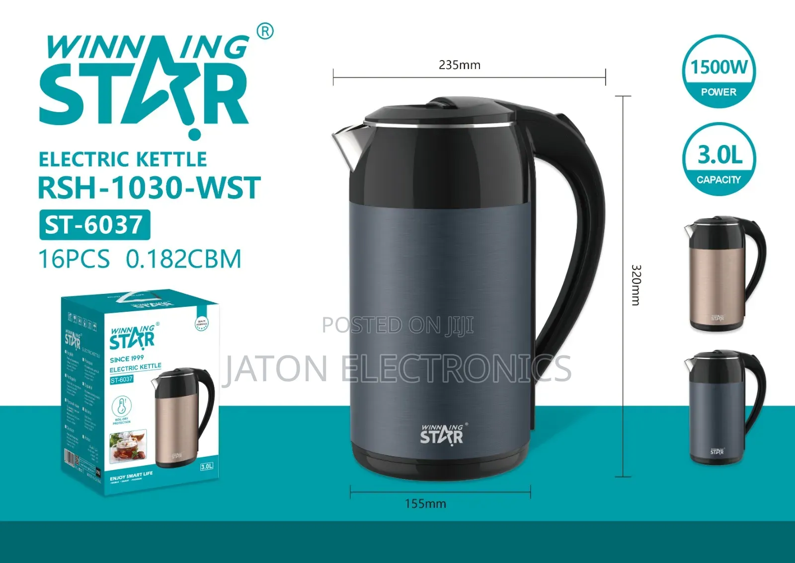 Winning Star Electric Kettle 3l
