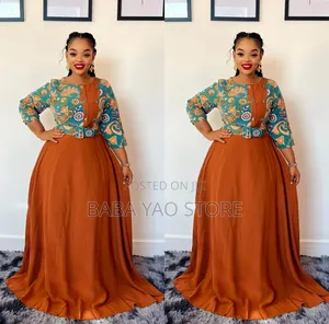 Women's African New Fashion Printed Long-Sleeved High-Waist