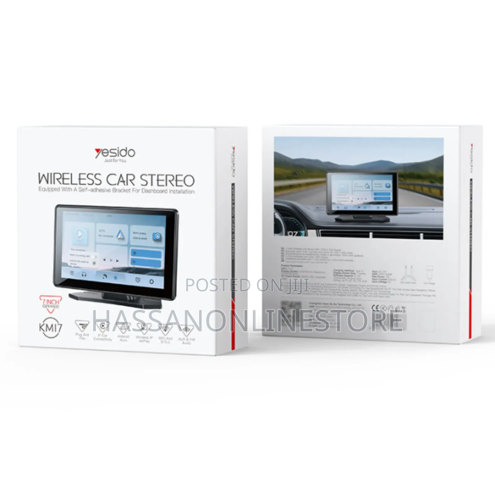 Yesido Km17 Bt5.0 Built-in Microphone 7" Navigation Carplay