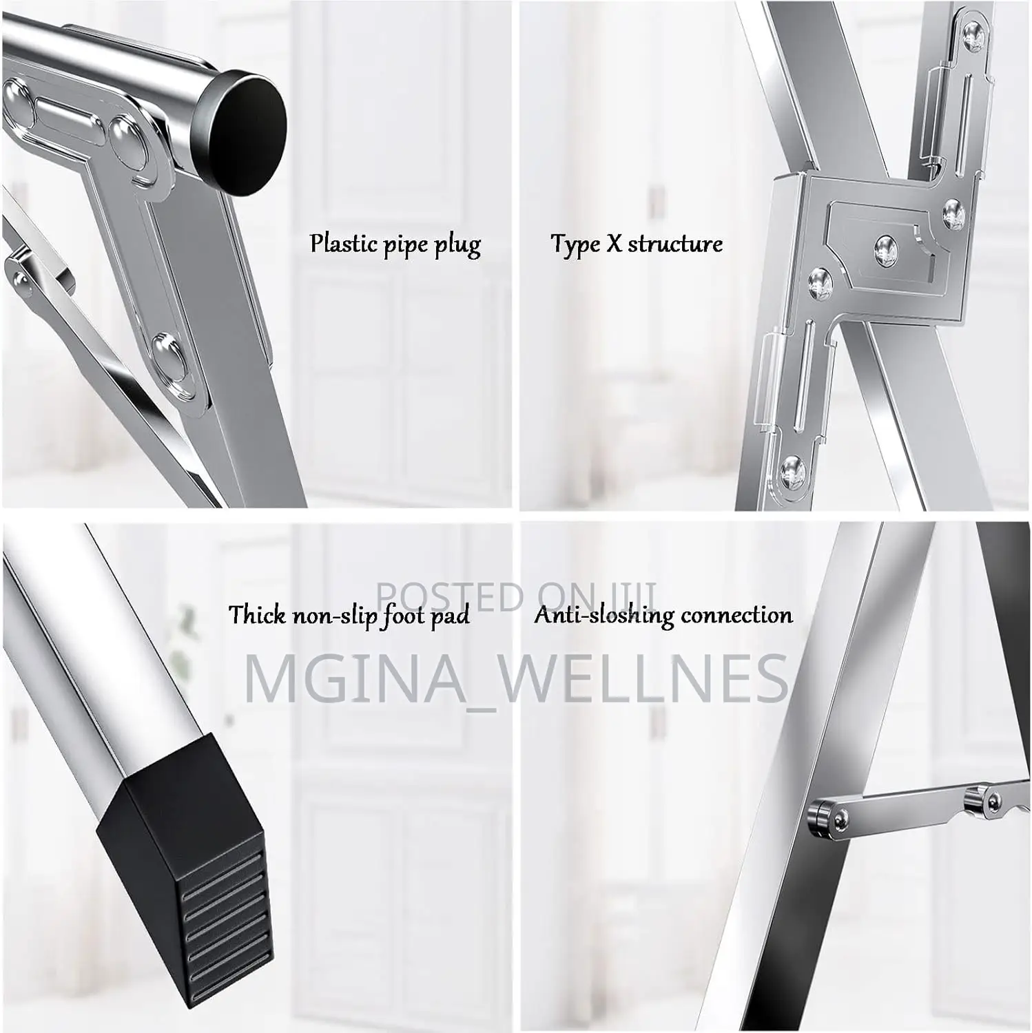 150cm Stainless Steel Foldable Clothes Drying Rack Stand