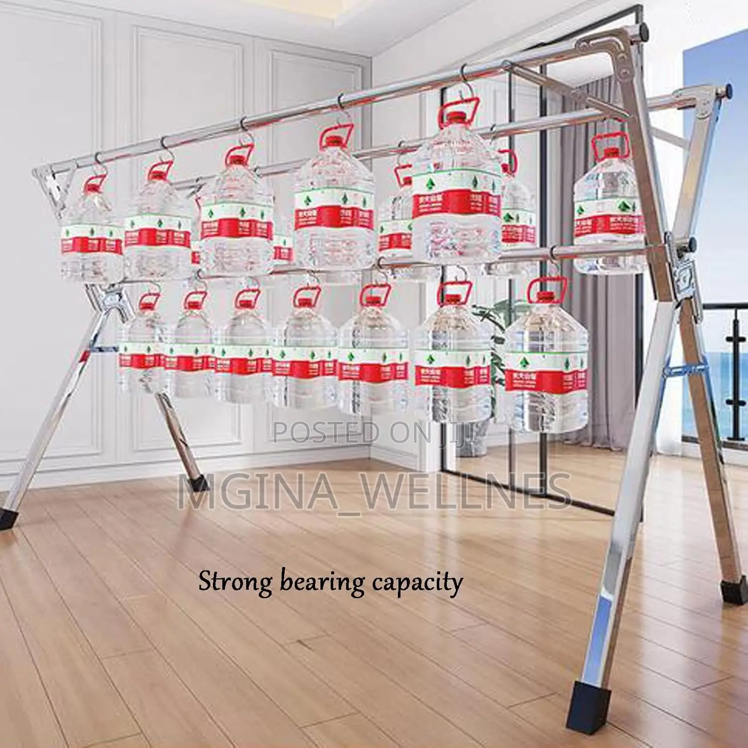 150cm Stainless Steel Foldable Clothes Drying Rack Stand