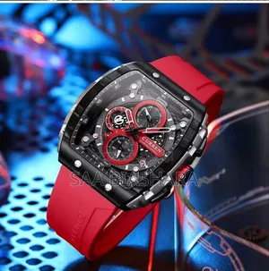 Classic Curren Automatic Rubber Belt (Red)