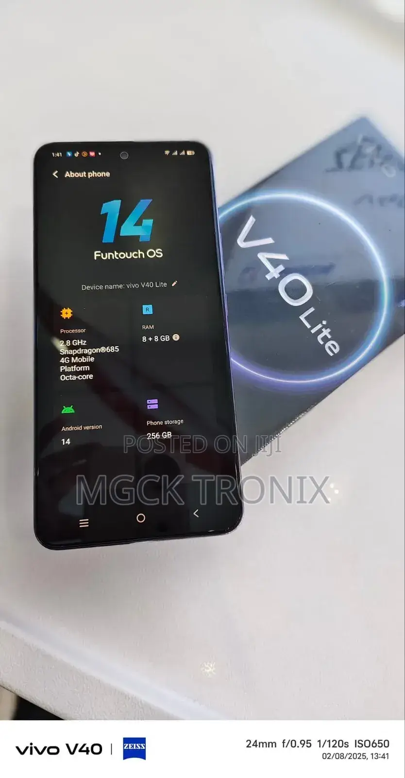New Vivo V40 Lite 256 GB Purple