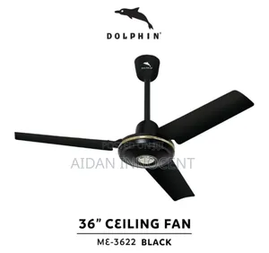 Dolphin Celing Fan 36 Black /Brown