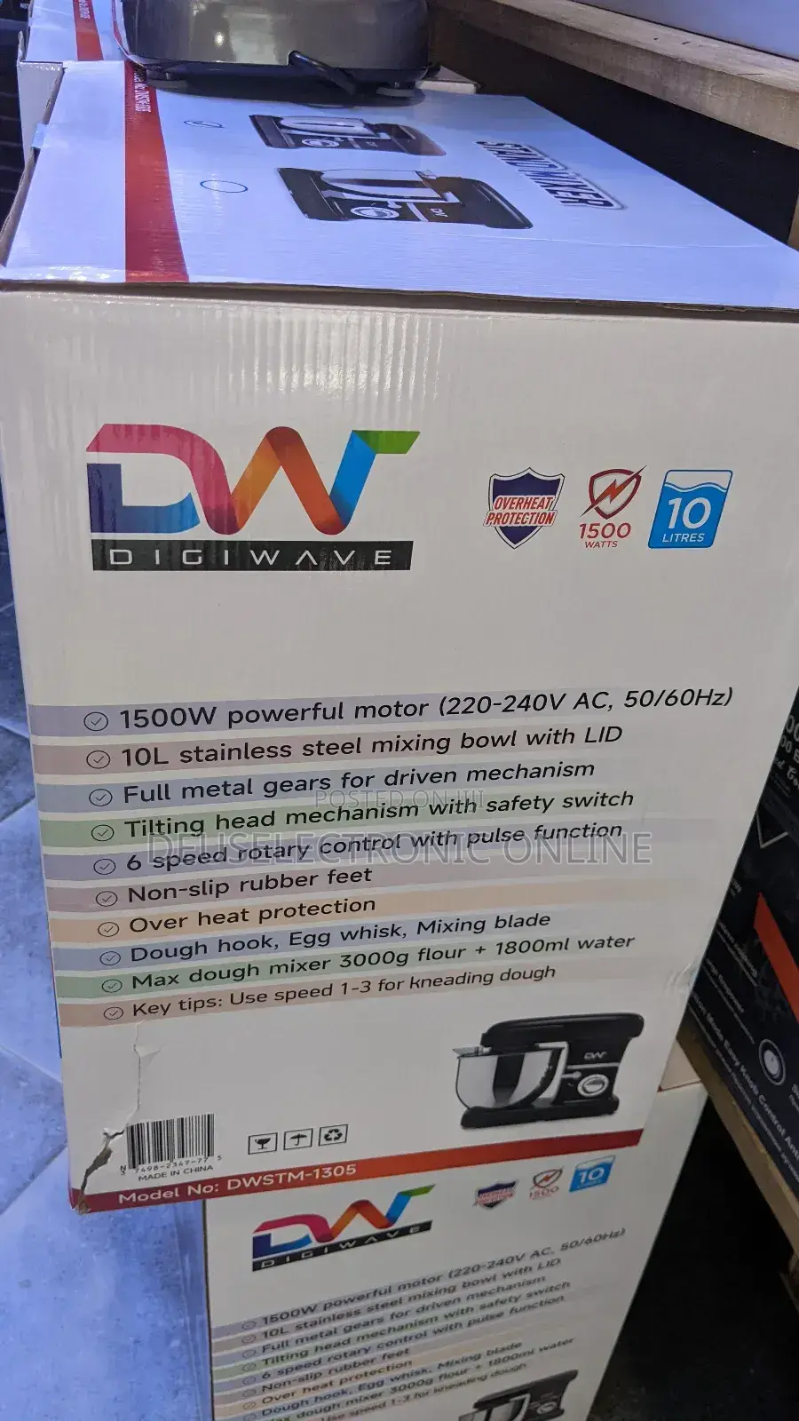 Electric Stand Mixer 10l Dw Digiwave