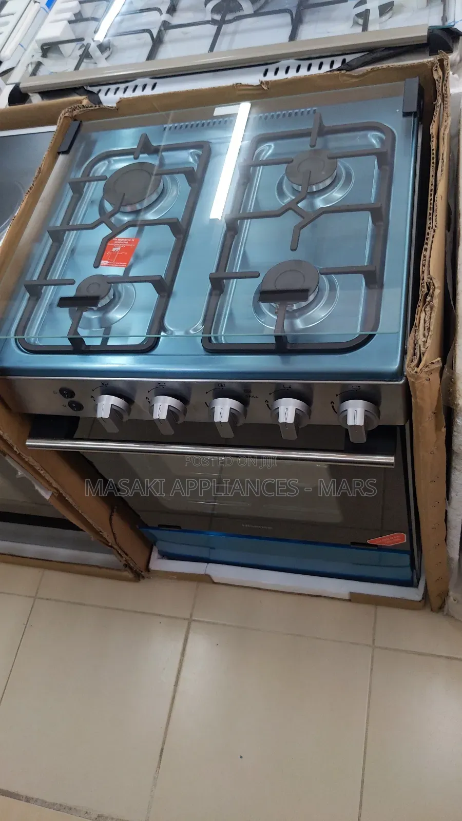 Hisense Gas Cooker Hc65212ax 60cm Cast Iron Lid Timer Steam