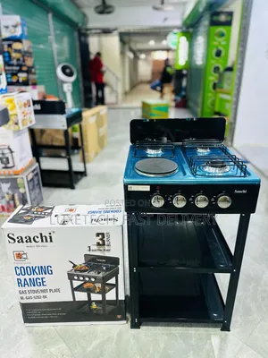 Saachi 3 Gas + 1 Electric Plate Cooking Range With Stand