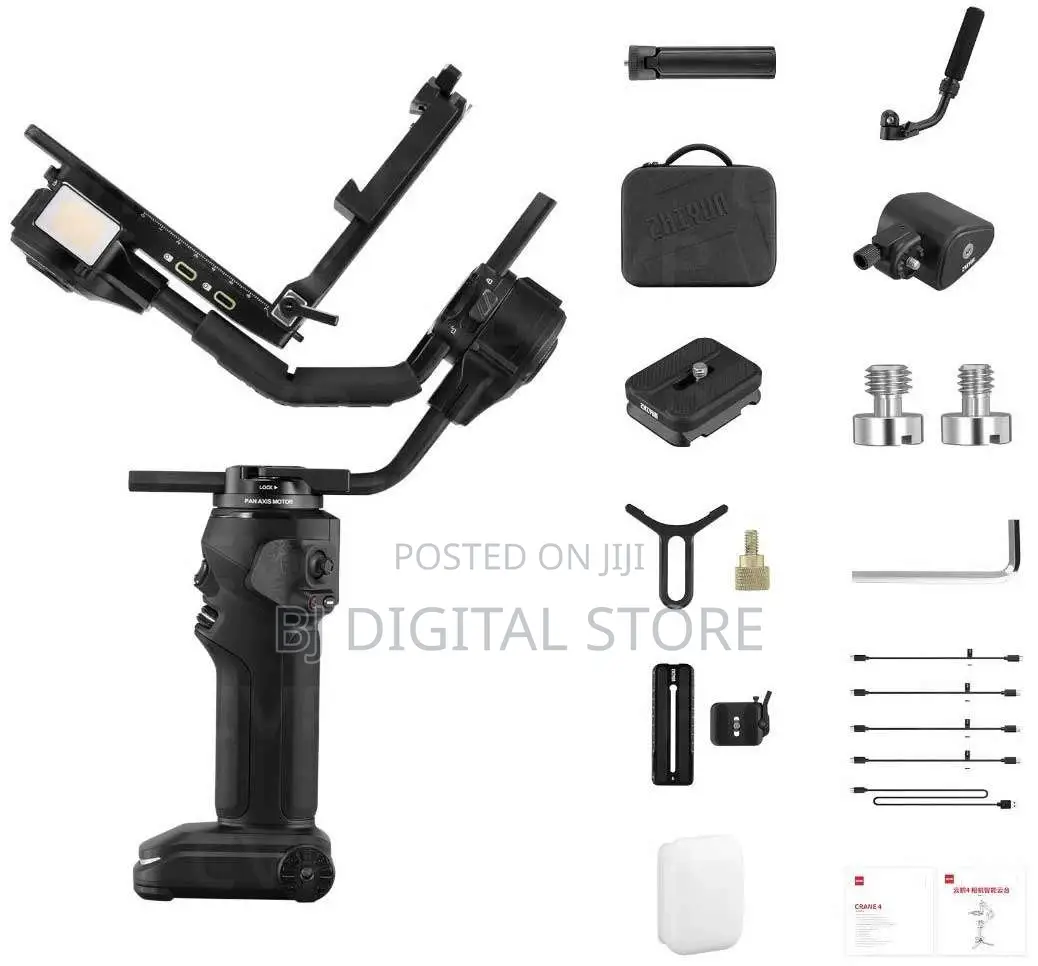 Zhiyun Crane 4 3-Axis Handheld Gimbal Stabilizer Combo Kit