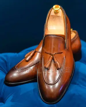 Classic Stylish Brown Leather Tassel Loafer for Rich Men
