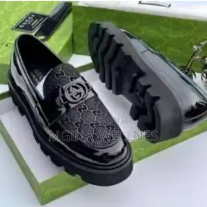 Iconic Black Patent Leather Gucci Big Sole Loafer for Men