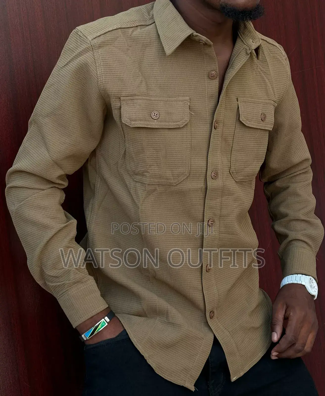 Double Pocket Shirts Za Material Ya India
