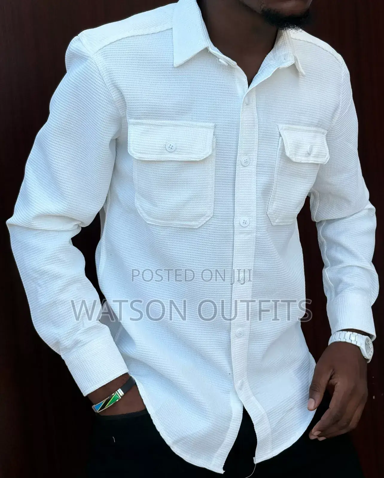 Double Pocket Shirts Za Material Ya India