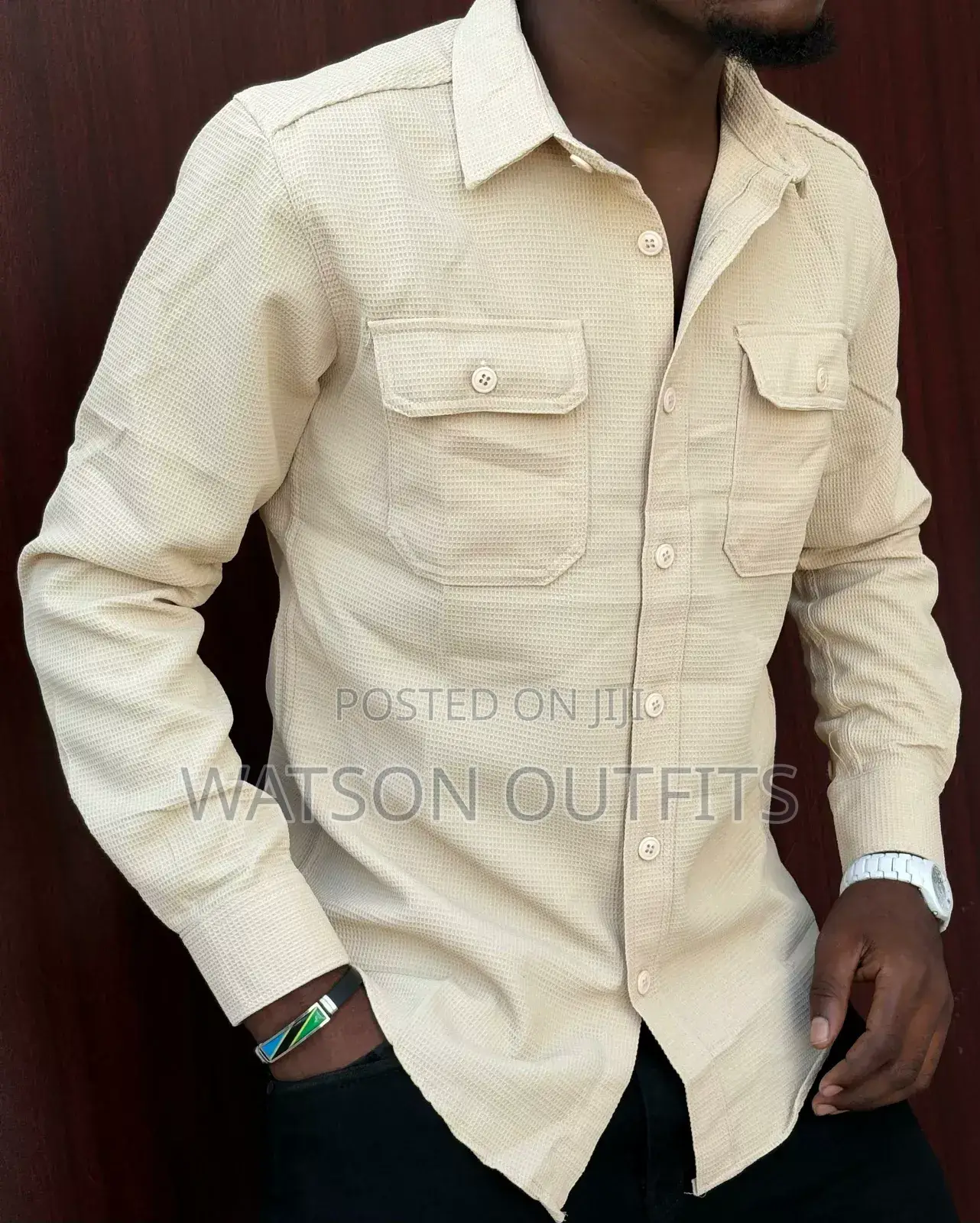 Double Pocket Shirts Za Material Ya India