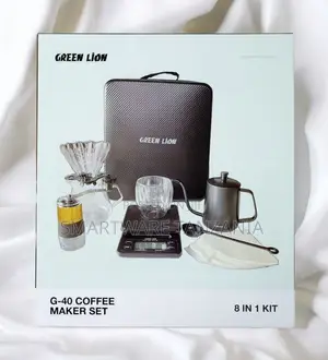8 In 1 Coffee Maker Set With Pu Bag, 600ml Glass Server