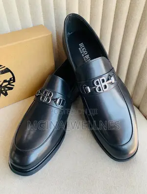 Hugo Boss Black Metallic Loafer Shoe
