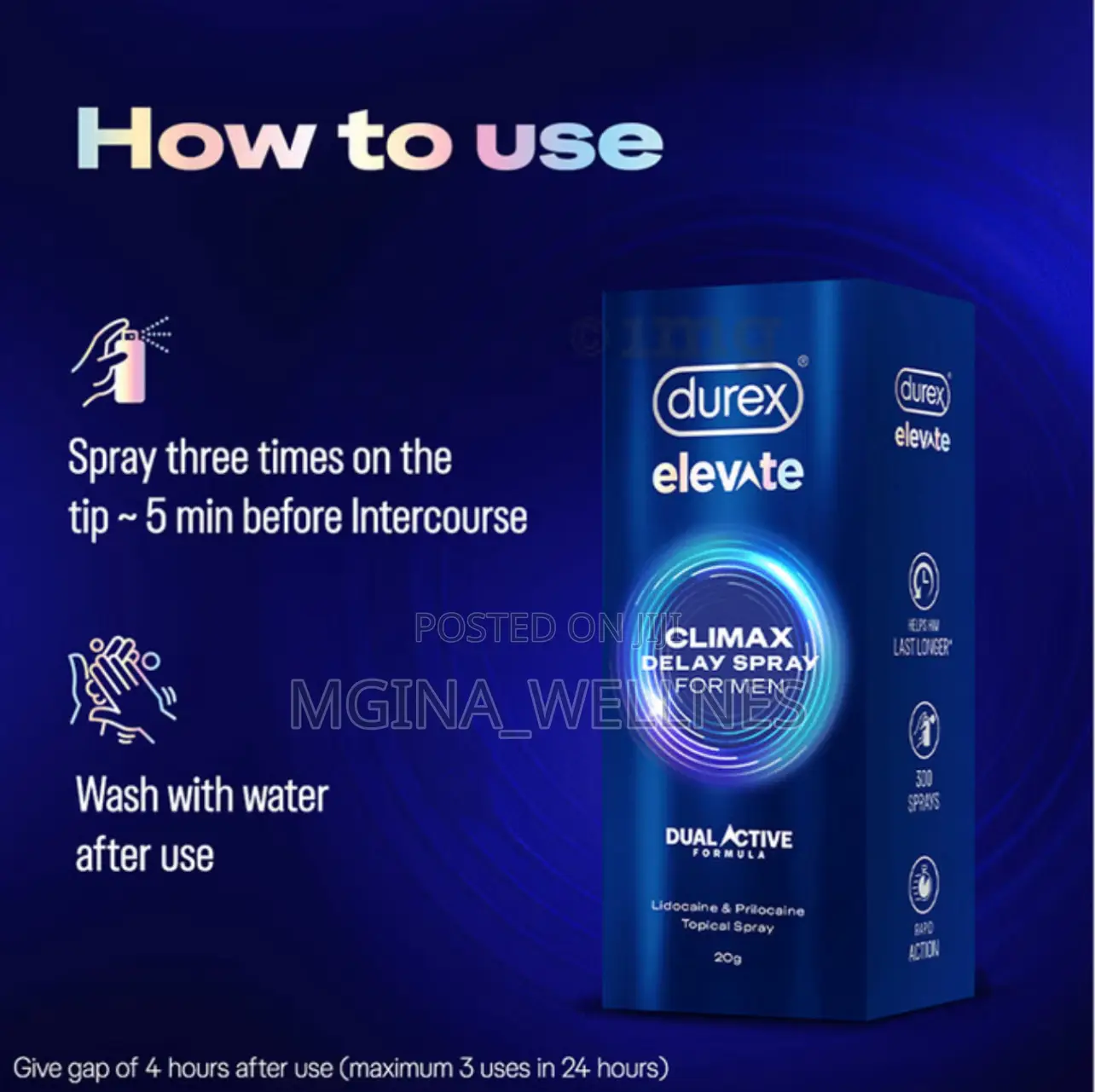 Durex Elevate Climax Delay Spray for Men